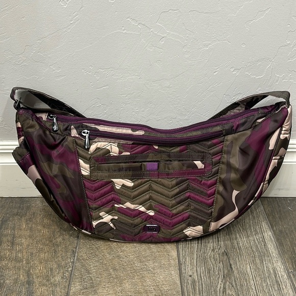 lug Bags Lug Boomerang Sling Crossbody Purple Camo Bag Poshmark